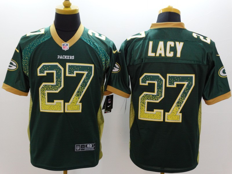 Men's Green Bay Packers Eddie Lacy #27 Green Jersey